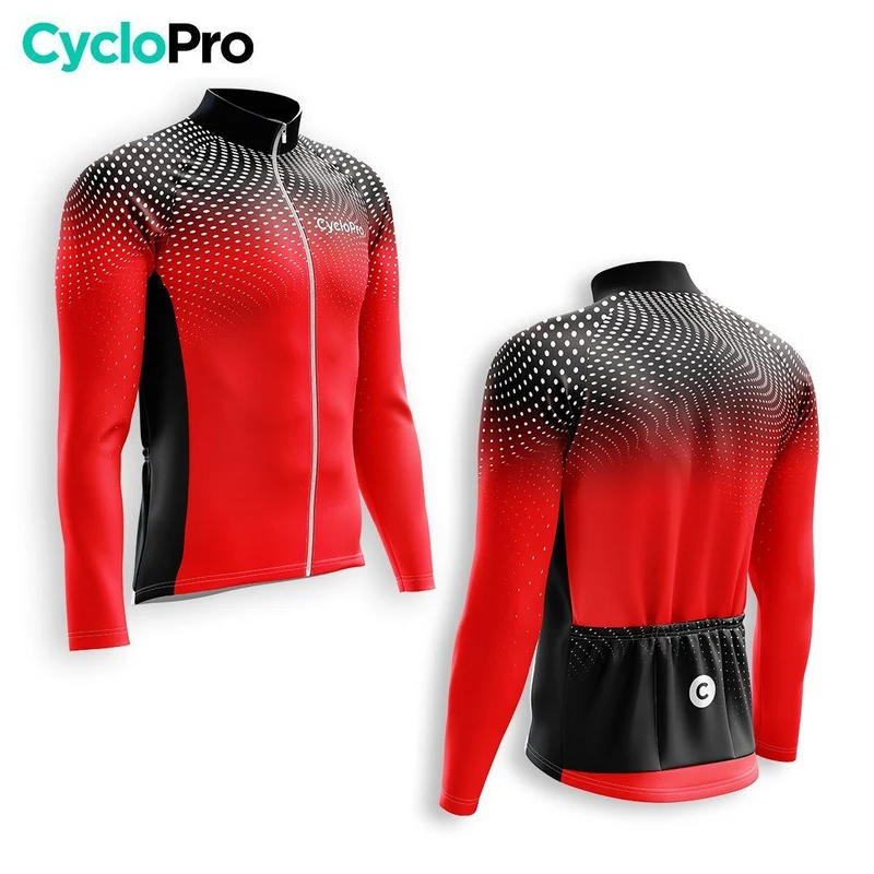 TENUE CYCLISTE AUTOMNE HOMME ROUGE - DIMENSION+
