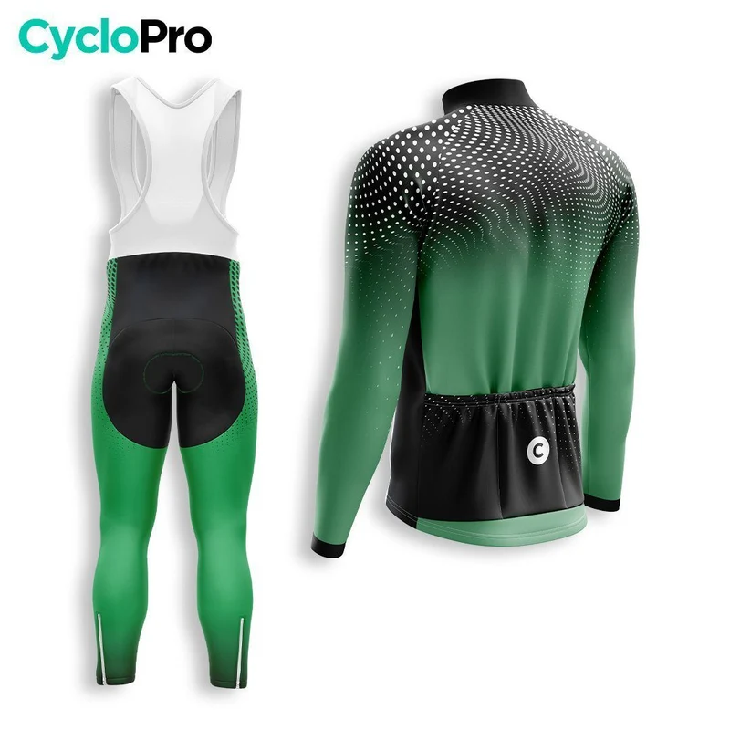 TENUE CYCLISTE AUTOMNE HOMME VERTE - DIMENSION+
