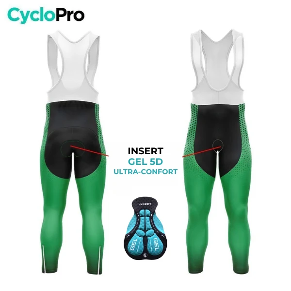 TENUE CYCLISTE AUTOMNE HOMME VERTE - DIMENSION+