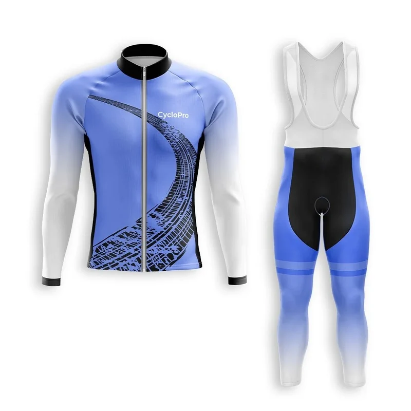 TENUE CYCLISTE AUTOMNE HOMME BLEU - TRACE+
