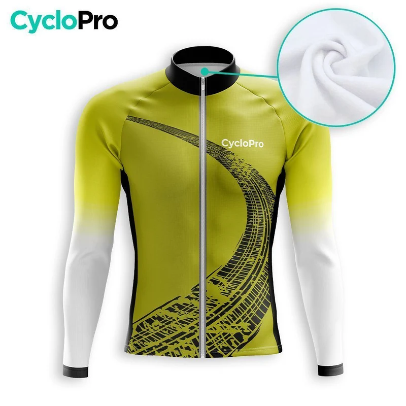TENUE CYCLISTE AUTOMNE HOMME JAUNE - TRACE+