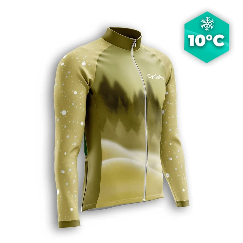 MAILLOT LONG DE CYCLISME AUTOMNE JAUNE - SNOW+