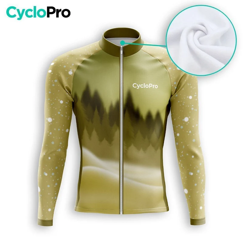 MAILLOT LONG DE CYCLISME AUTOMNE JAUNE - SNOW+