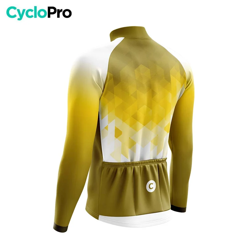 MAILLOT LONG DE CYCLISME AUTONOMNE JAUNE - CRISTAL+
