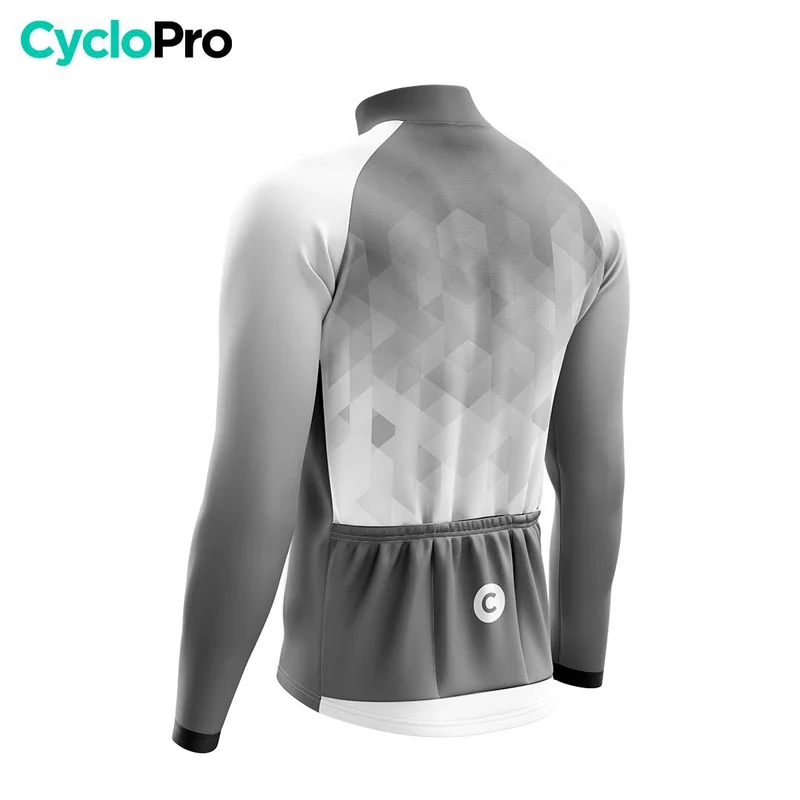 MAILLOT LONG DE CYCLISME AUTOMNE NOIR - CRISTAL+