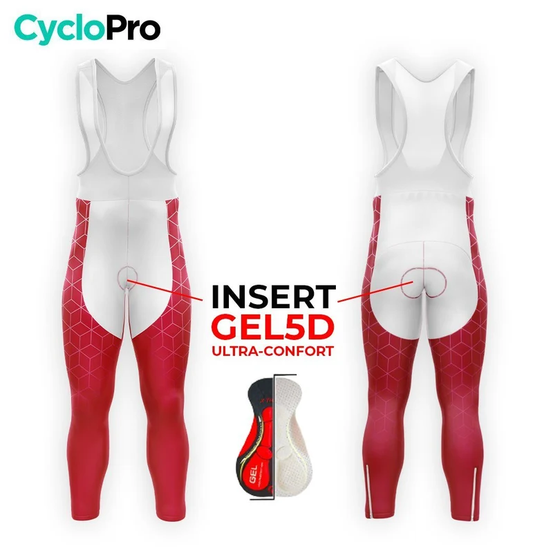 COLLANT CYCLISTE AUTOMNE HOMME GRENAT - CUBIC+
