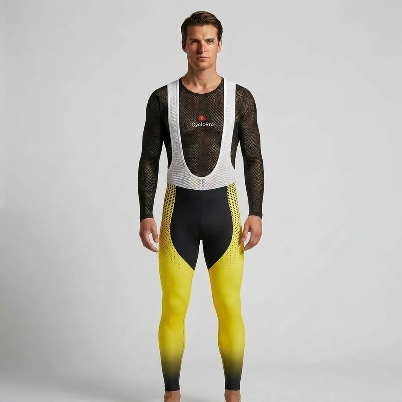 COLLANT CYCLISTE AUTOMNE HOMME JAUNE - DIMENSION+