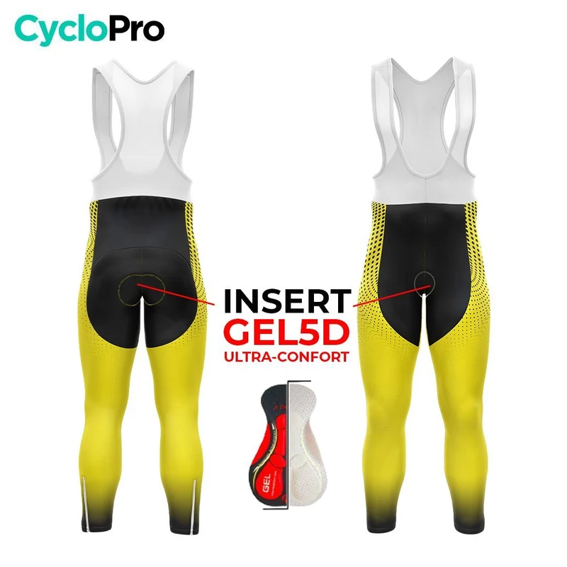 COLLANT CYCLISTE AUTOMNE HOMME JAUNE - DIMENSION+