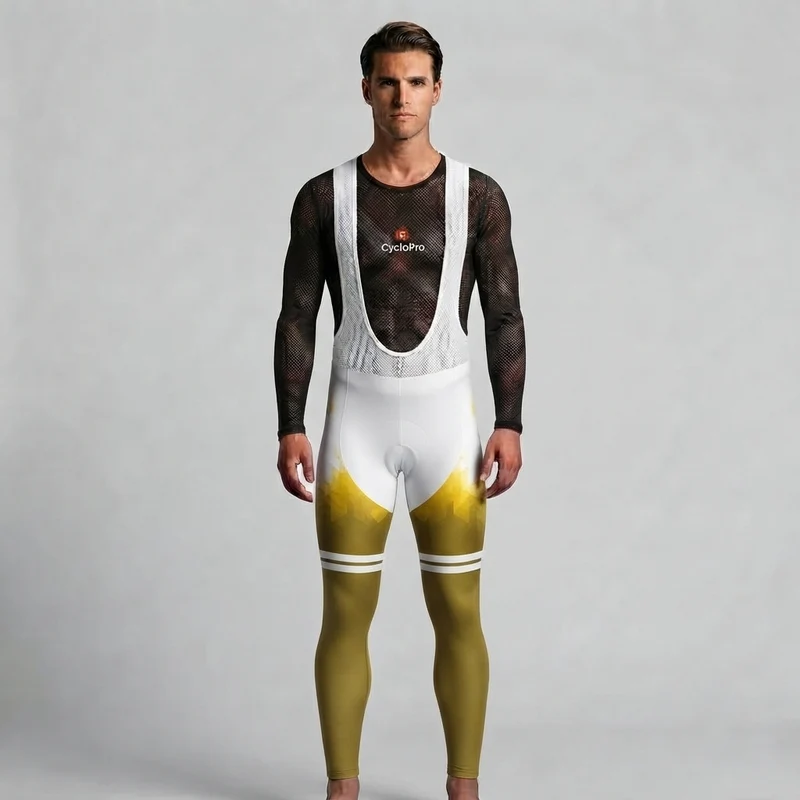 COLLANT CYCLISTE AUTOMNE HOMME JAUNE - CRISTAL+