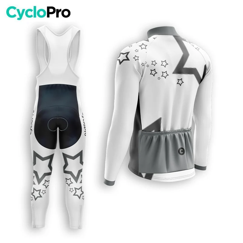 TENUE CYCLISTE HIVER HOMME BLANCHE - STAR+