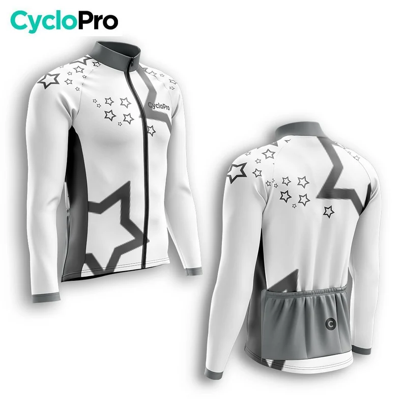 TENUE CYCLISTE HIVER HOMME BLANCHE - STAR+