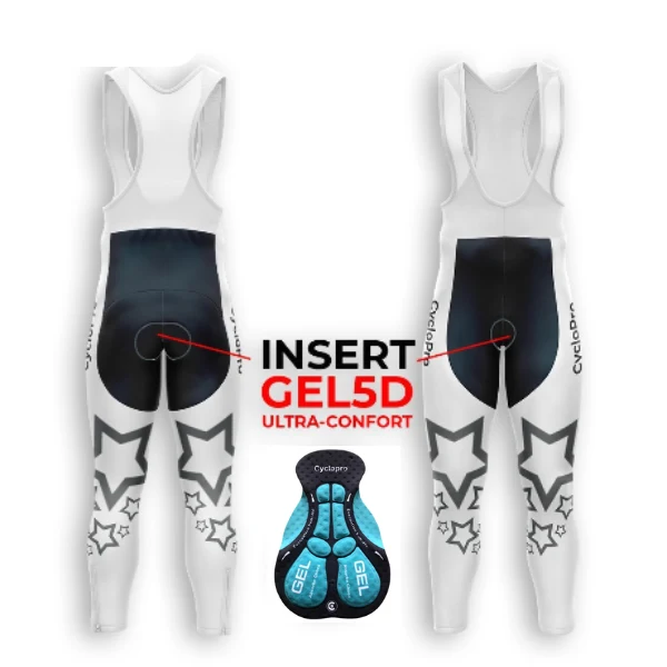 TENUE CYCLISTE HIVER HOMME BLANCHE - STAR+