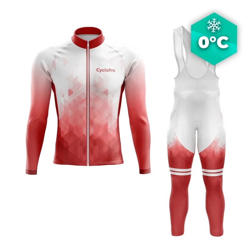 TENUE CYCLISTE HIVER HOMME ROUGE - CRISTAL+