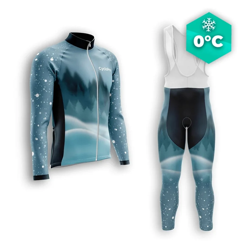 TENUE CYCLISTE HIVER HOMME BLEUE - SNOW+
