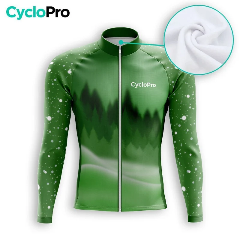 TENUE CYCLISTE HIVER HOMME VERTE - SNOW+
