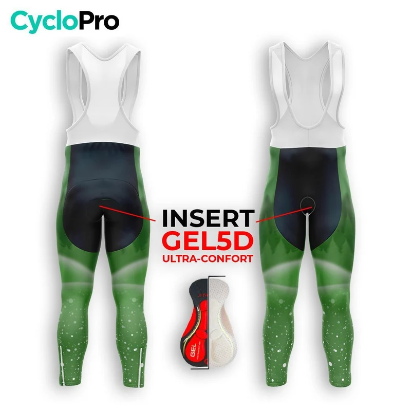 COLLANT CYCLISTE HIVER HOMME VERT - SNOW+