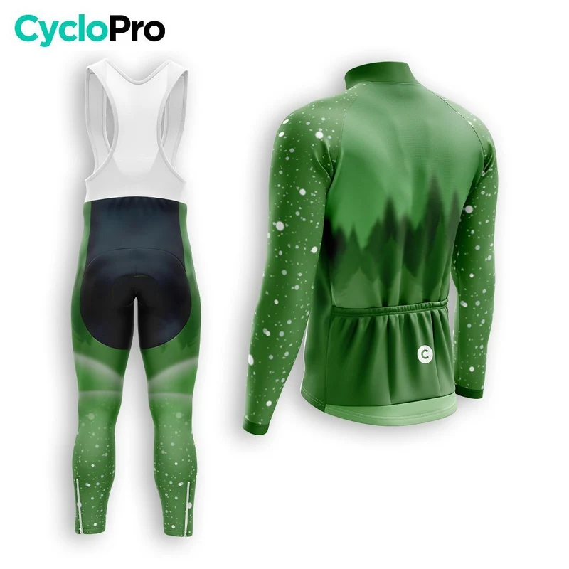 COLLANT CYCLISTE HIVER HOMME VERT - SNOW+