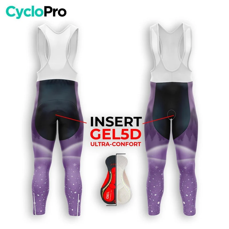 COLLANT CYCLISTE HIVER HOMME VIOLET - SNOW+