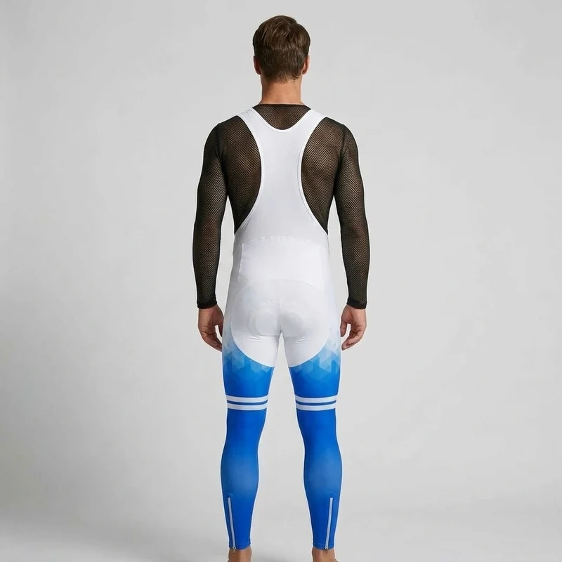 COLLANT CYCLISTE HIVER HOMME BLEU - CRISTAL+