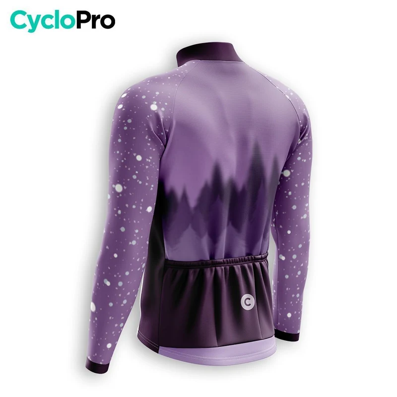 MAILLOT LONG DE CYCLISME HIVER VIOLET - SNOW+