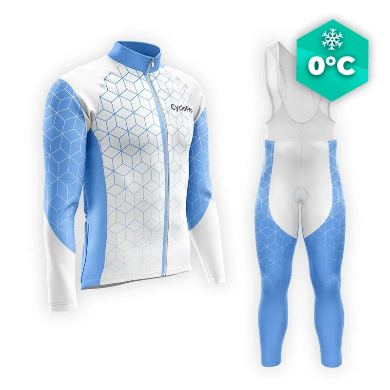 TENUE CYCLISTE HIVER HOMME BLEU - CUBIC+