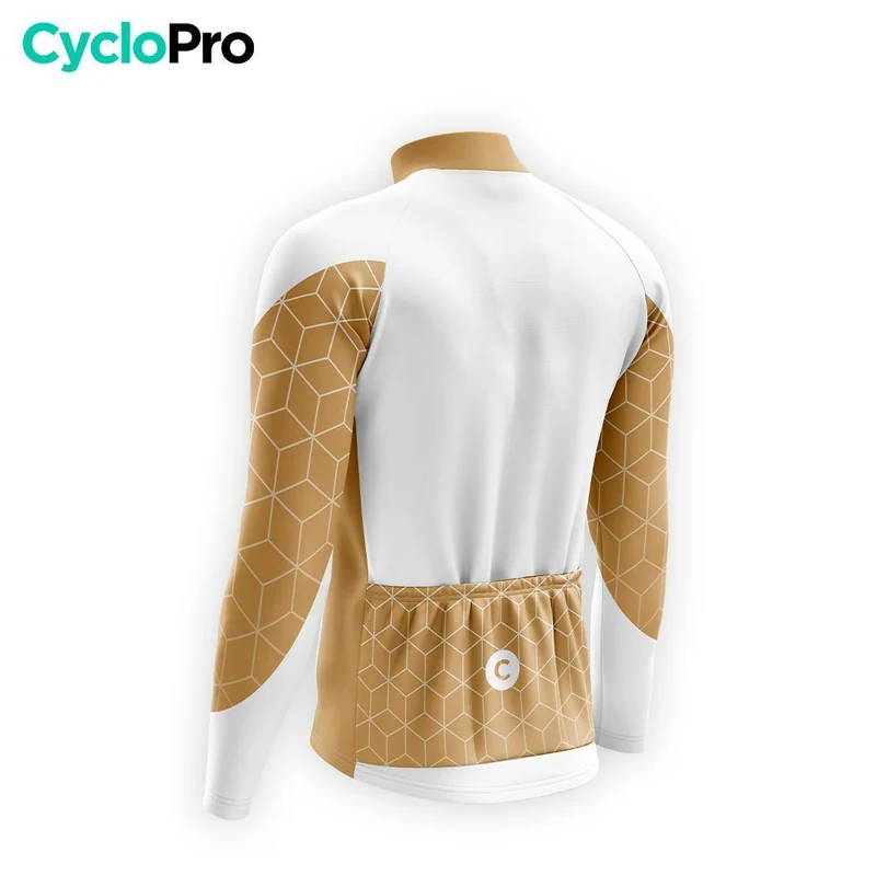 MAILLOT LONG DE CYCLISME HIVER MARRON - CUBIC+