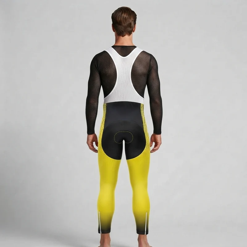 COLLANT CYCLISTE HIVER HOMME / JAUNE - DIMENSION+