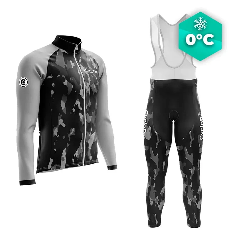 TENUE CYCLISTE HIVER GRISE - COMMANDEUR