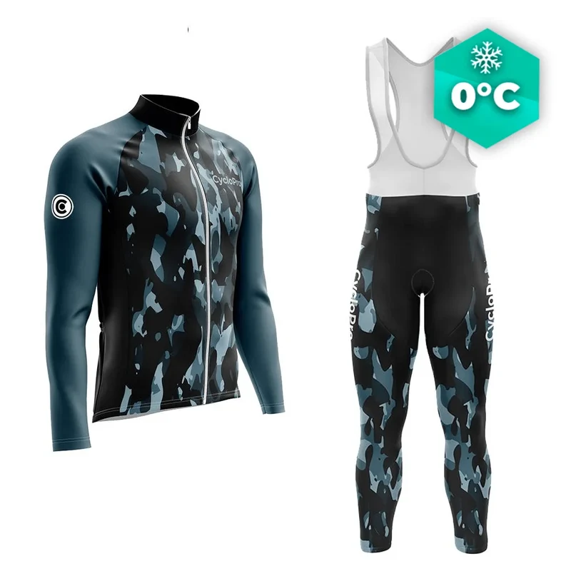 TENUE CYCLISTE HIVER MARINE - COMMANDEUR