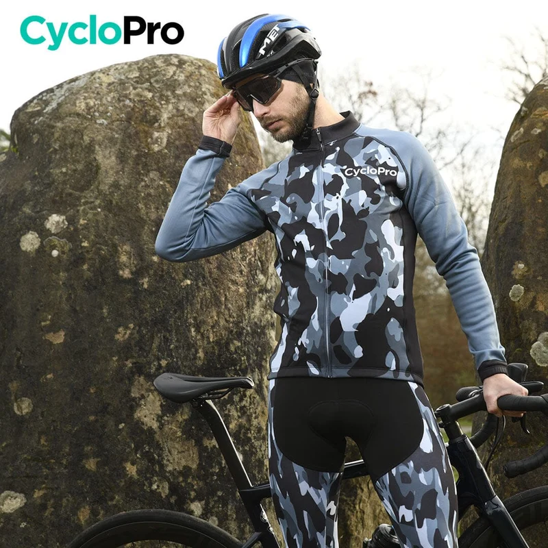 TENUE CYCLISTE HIVER MARINE - COMMANDEUR