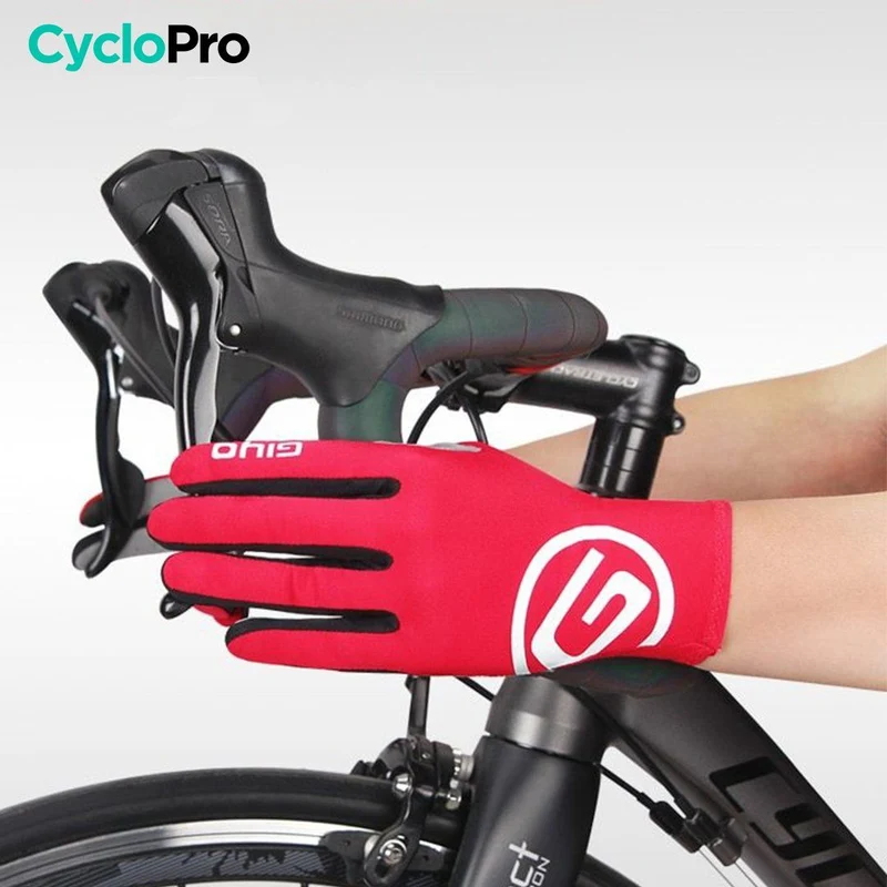 Gants vélo d'automne Rouge - Skin+