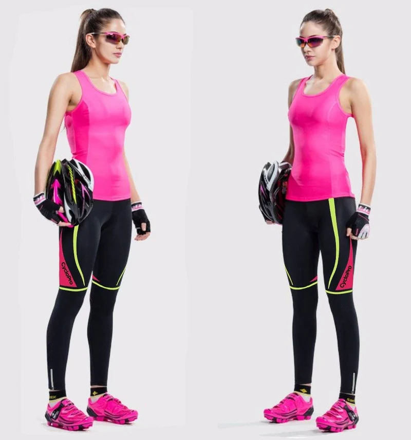 COLLANT CYCLISTE POUR FEMMES HIVER ROSE - OPTIMUM+