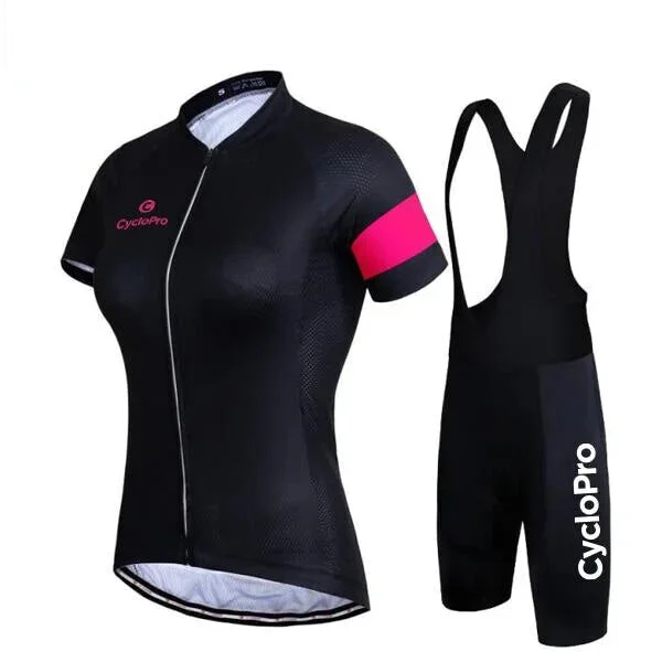 TENUE VÉLO DE ROUTE NOIRE - ÉLÉGANCE+