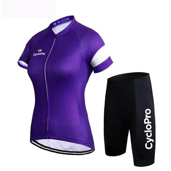 TENUE VÉLO DE ROUTE VIOLETTE - ÉLÉGANCE+