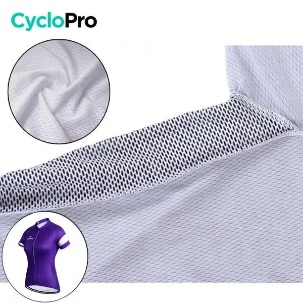 TENUE VÉLO DE ROUTE VIOLETTE - ÉLÉGANCE+