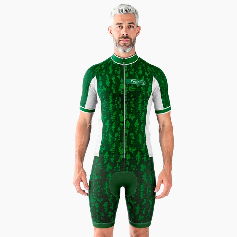 TENUE DE CYCLISME ÉTÉ HOMME VERTE - PIXEL+