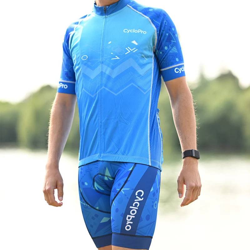 TENUE DE CYCLISME ÉTÉ HOMME BLEUE - WAVE+