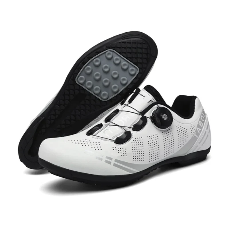 Chaussures Vélo Blanches Route/VTT- Plate+