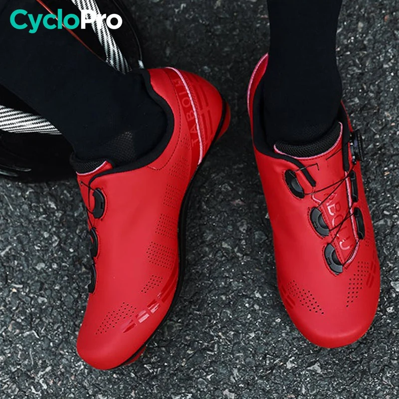 Chaussures vélo de route rouges - Road+