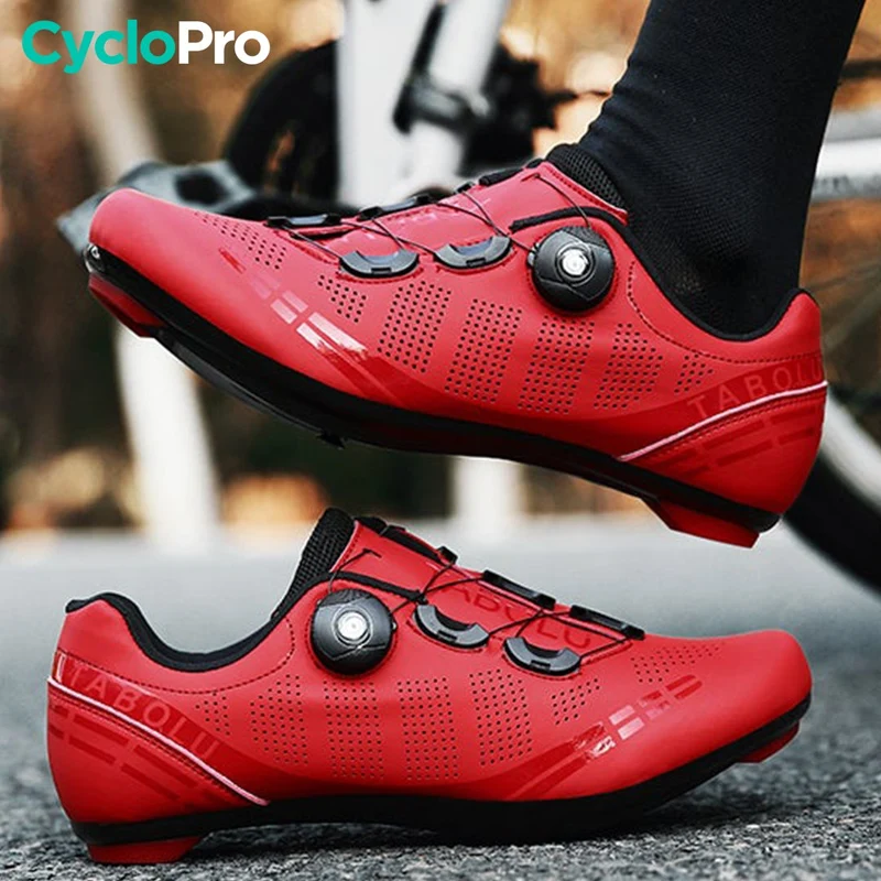 Chaussures vélo de route rouges - Road+