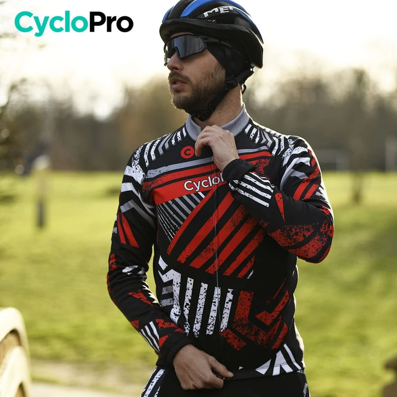 TENUE CYCLISTE HIVER ROUGE - DIRTY+