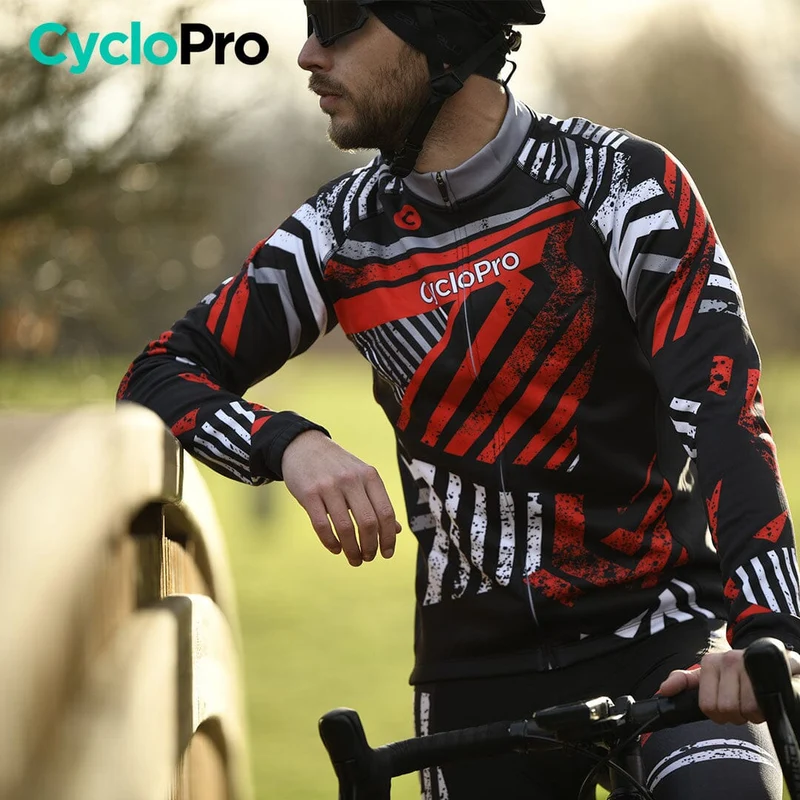 TENUE CYCLISTE HIVER ROUGE - DIRTY+