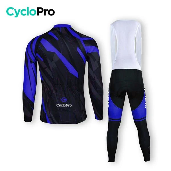 TENUE CYCLISTE HIVER BLEUE - ABSTRACT+