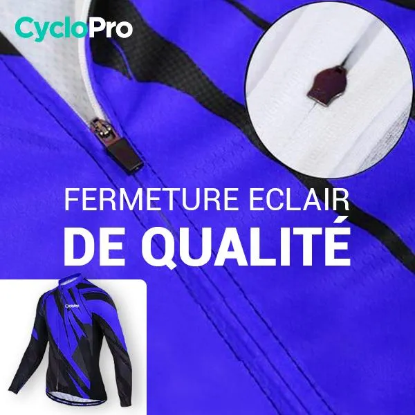 TENUE CYCLISTE HIVER BLEUE - ABSTRACT+