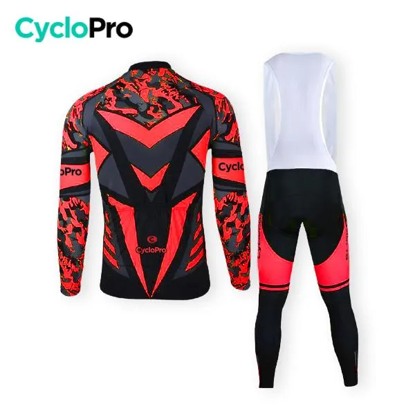 TENUE CYCLISTE AUTOMNE ROUGE - SQUAD+
