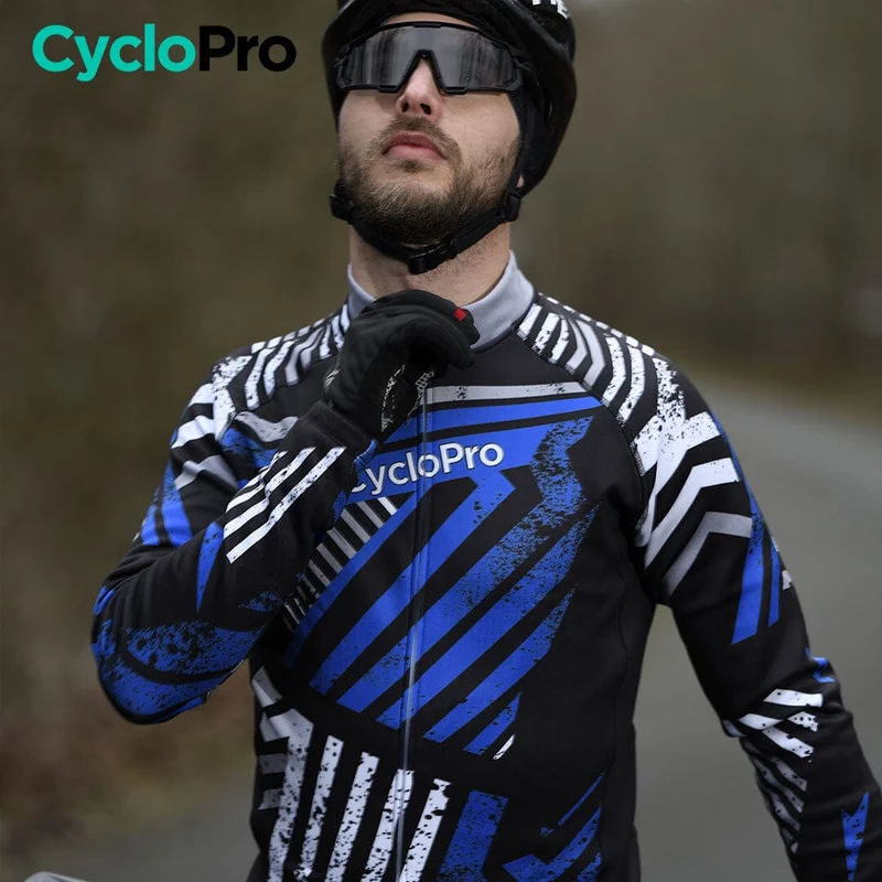 TENUE CYCLISTE AUTOMNE BLEUE - DIRTY+