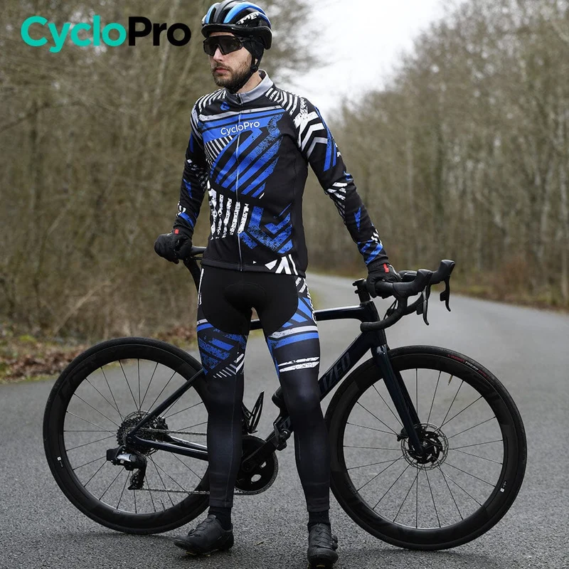 TENUE CYCLISTE AUTOMNE BLEUE - DIRTY+