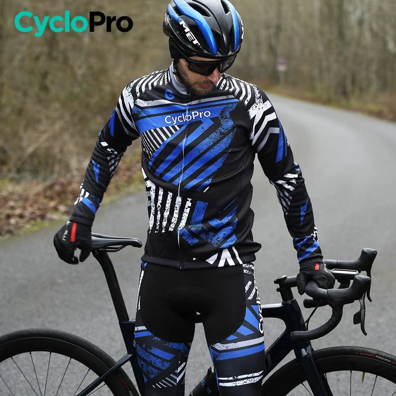 TENUE CYCLISTE AUTOMNE BLEUE - DIRTY+