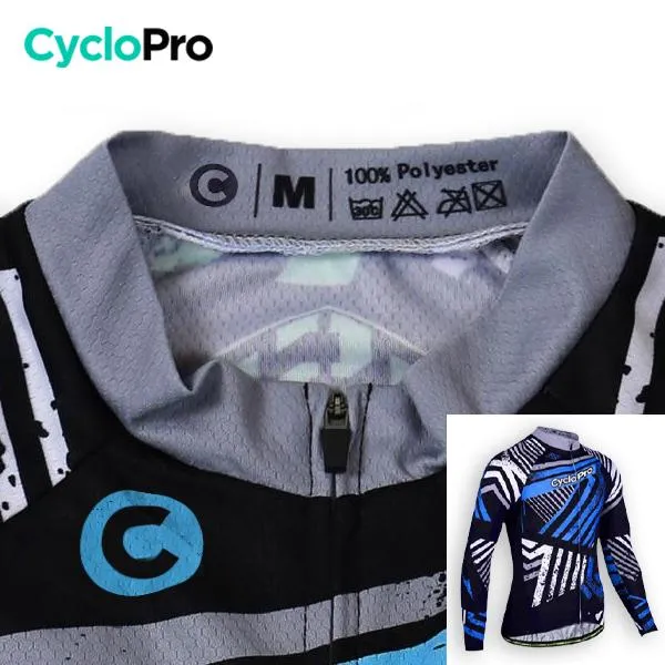 TENUE CYCLISTE AUTOMNE BLEUE - DIRTY+