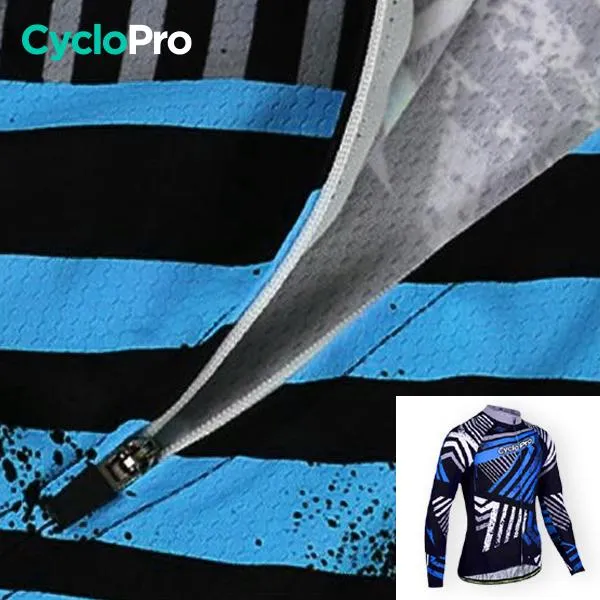 TENUE CYCLISTE AUTOMNE BLEUE - DIRTY+